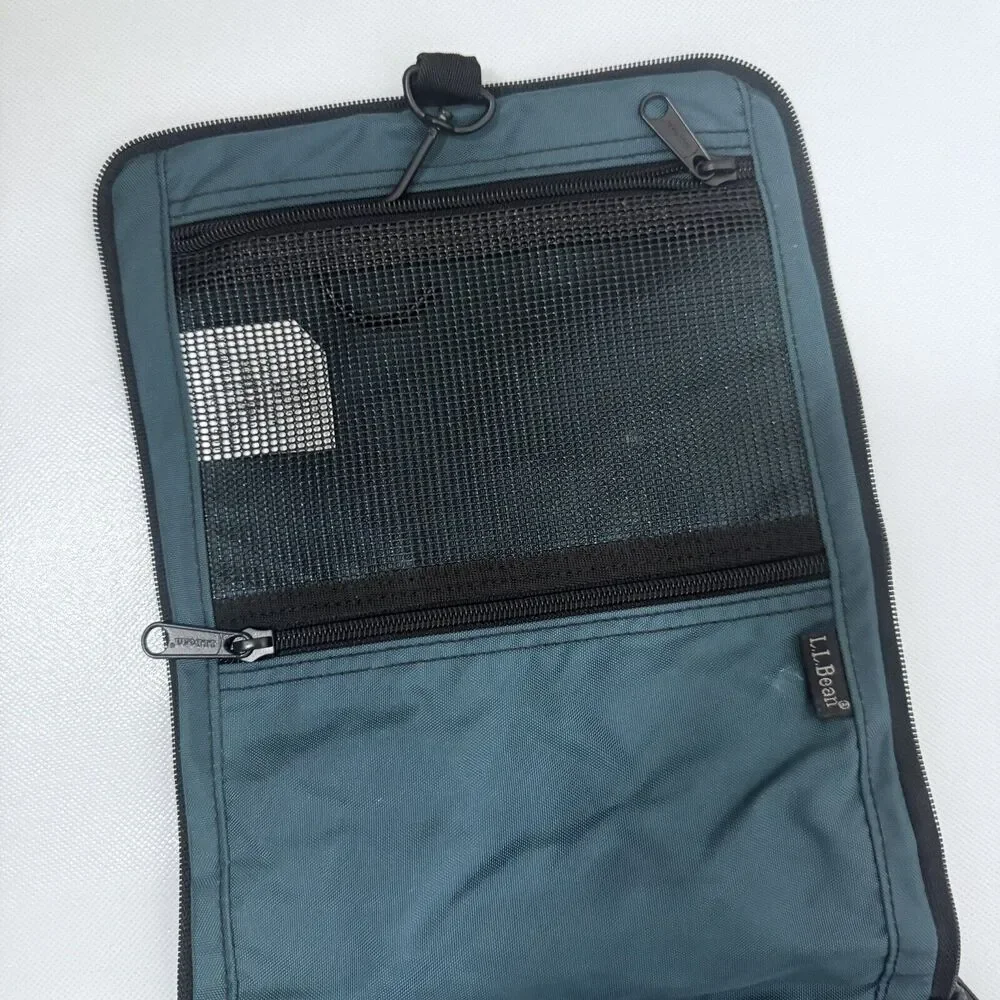 LL Bean Bag Personal Organizer Toiletry Black Green Travel Men Unisex Gorpcore